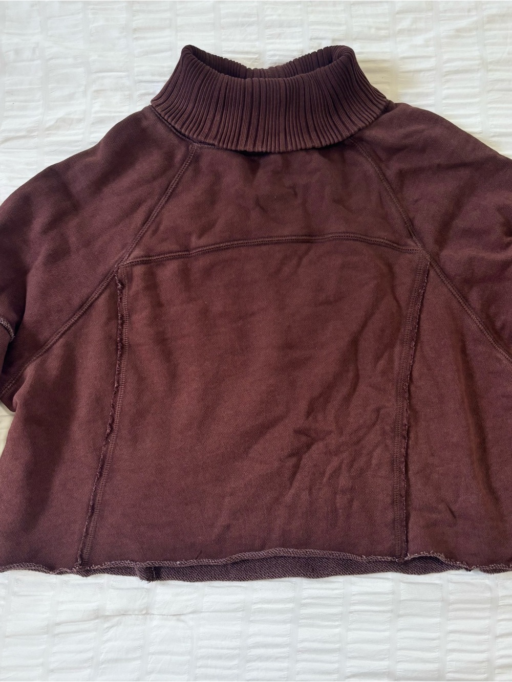 aerie Cropped Turtleneck Sweater in Brown